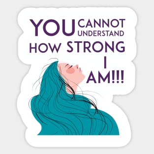 Do not underestimate the power of women Sticker